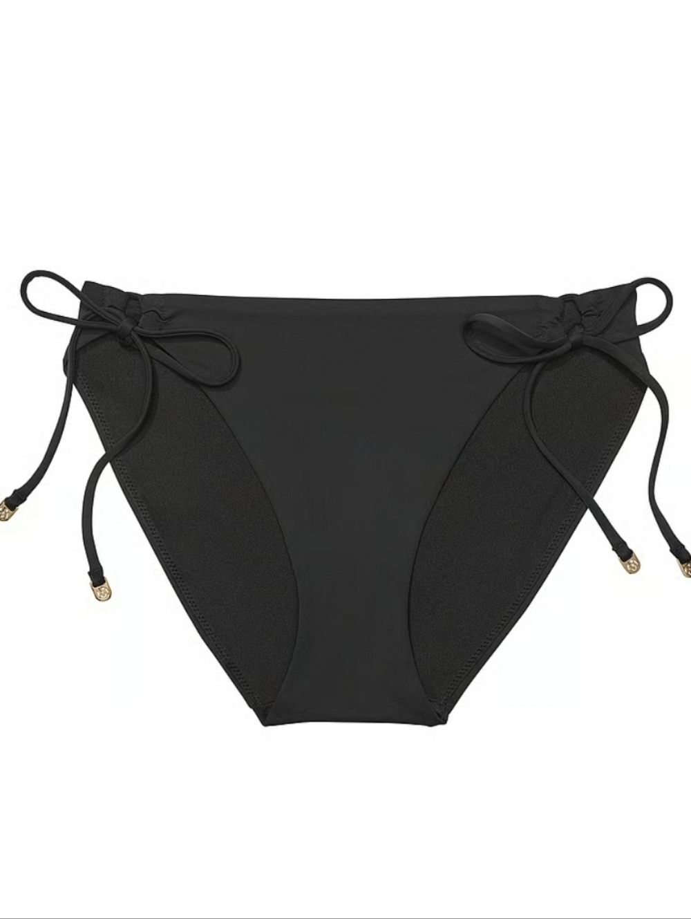 Victoria's Secret Swim Essential Side-Tie Bikini Bottom Sz Large NWT Black